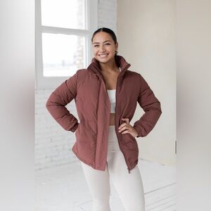 Savvi Kendra Puffer in Cinnamon